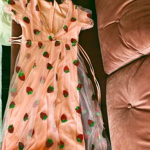 Pink strawberry dress